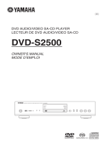 Yamaha DVD-S2500 El kitabı