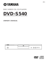 Yamaha DVD-S540 El kitabı