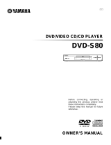 Yamaha DVD-S80 Kullanım kılavuzu