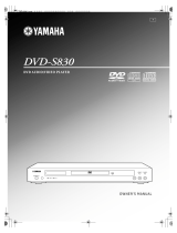 Yamaha DVD-S830 El kitabı