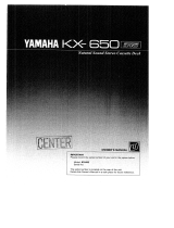 Yamaha KX-650 El kitabı