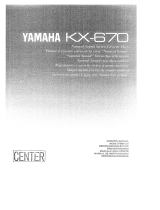 Yamaha KX-670 El kitabı
