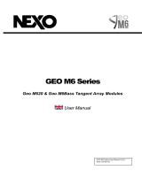 Nexo Geo M620 Kullanım kılavuzu