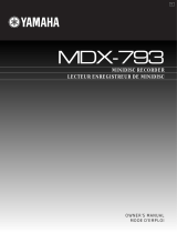 Yamaha MDX-793 El kitabı