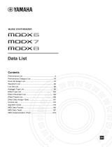 Yamaha MODX8 Veri Sayfası