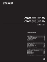 Yamaha MOXF6 Veri Sayfası