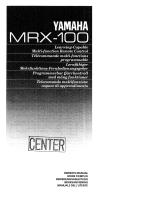 Yamaha MRX-100 El kitabı
