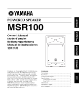 Yamaha MSR100 Kullanım kılavuzu