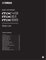 Yamaha MX88 Veri Sayfası