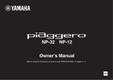 Yamaha Piaggero NP-12 El kitabı