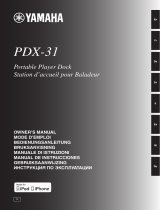 Yamaha PDX-31 El kitabı