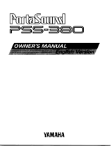Yamaha PortaSound PSS-380 El kitabı