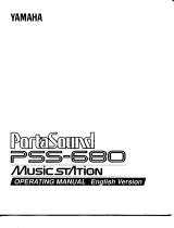 Yamaha PortaSound PSS-680 El kitabı