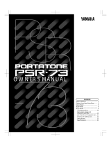 Yamaha PortaTone PSR-73 El kitabı