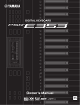 Yamaha PSR-E353 El kitabı