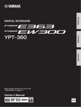 Yamaha PSR-E363 Kullanım kılavuzu