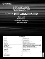 Yamaha PSR-E423 Veri Sayfası