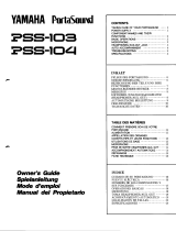 Yamaha PSS-103 El kitabı