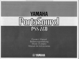 Yamaha PSS-260 El kitabı