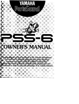 Yamaha PSS6 El kitabı