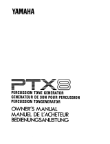 Yamaha PTX8 El kitabı
