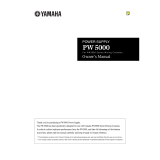 Yamaha PW5000 Kullanım kılavuzu