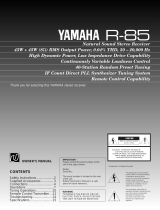 Yamaha R-85 Kullanım kılavuzu
