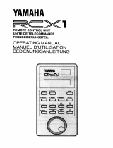 Yamaha RCX1 El kitabı
