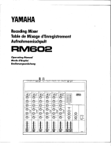 Yamaha RM602 Kullanım kılavuzu