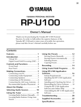 Yamaha RP-U100 El kitabı
