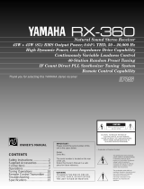 Yamaha RX-360 El kitabı