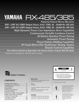 Yamaha RX-385 Kullanım kılavuzu