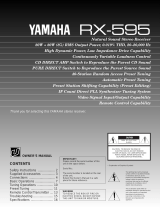 Yamaha RX-595 Kullanım kılavuzu