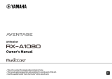Yamaha RX-A1080 El kitabı