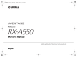 Yamaha RX-A550 El kitabı