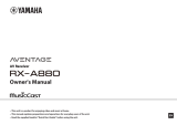 Yamaha RX-A880 El kitabı