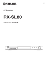 Yamaha RX-SL80 Kullanım kılavuzu