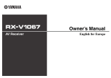 Yamaha RX-V1067 El kitabı