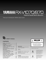 Yamaha RX-V1070/870 Kullanım kılavuzu