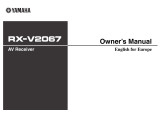 Yamaha RX-V2067 El kitabı