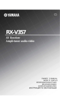 Yamaha RX-V357 El kitabı