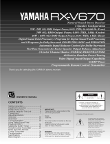 Yamaha RX-V670 Kullanım kılavuzu
