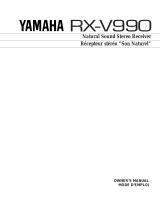 Yamaha RX-V990 Kullanım kılavuzu
