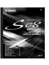 Yamaha S08 Veri Sayfası