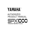 Yamaha SPX1000 El kitabı