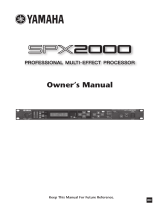 Yamaha SPX2000 Kullanım kılavuzu