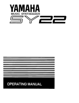 Yamaha SY22 El kitabı