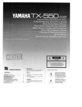 Yamaha TX-550 El kitabı