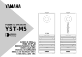 Yamaha YST-M5 Kullanım kılavuzu