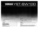 Yamaha YST-SW100 El kitabı